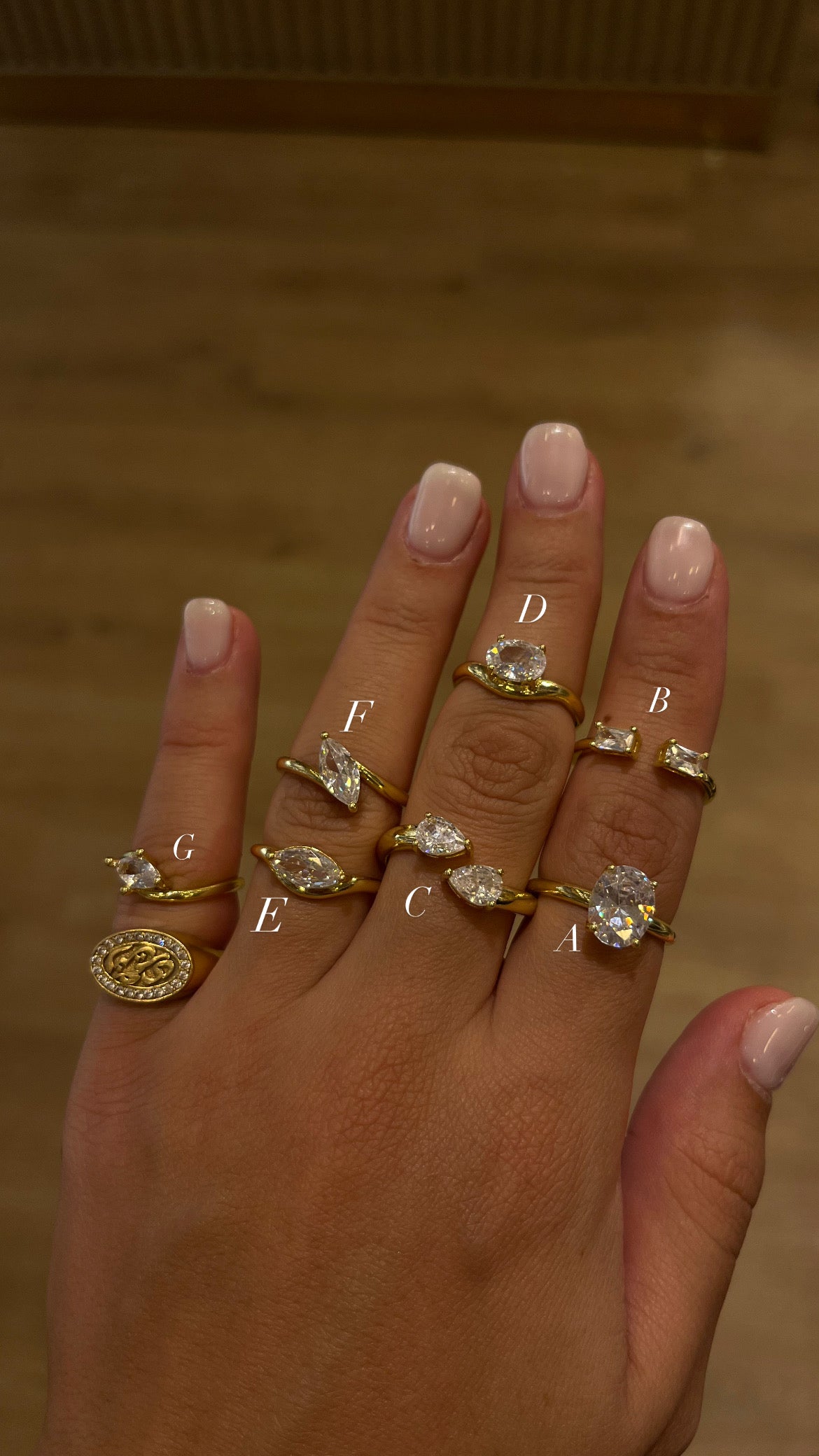 Rhinestone ring