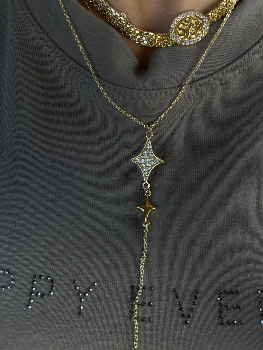 North star drop necklace