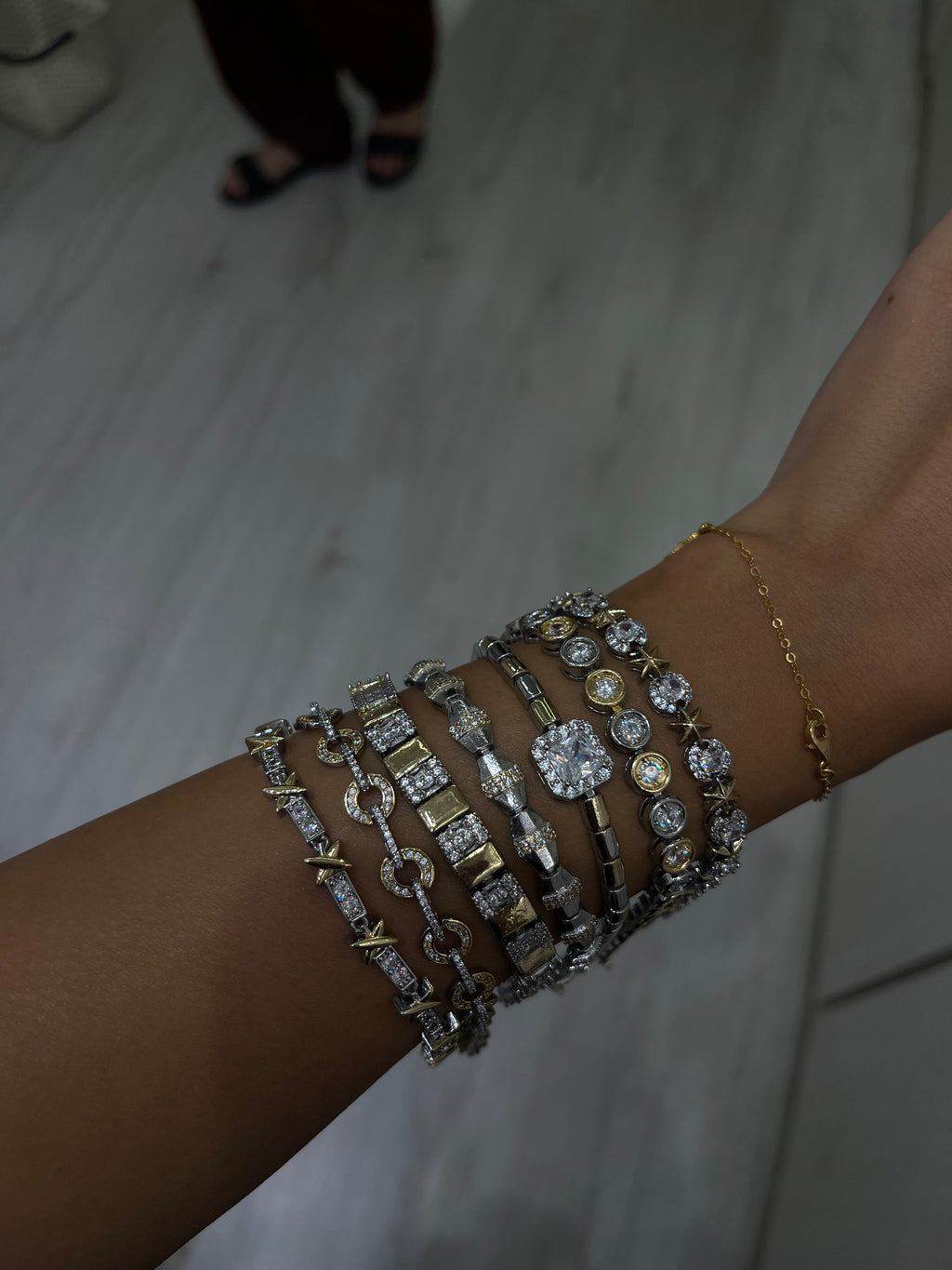 Gold and silver bracelet