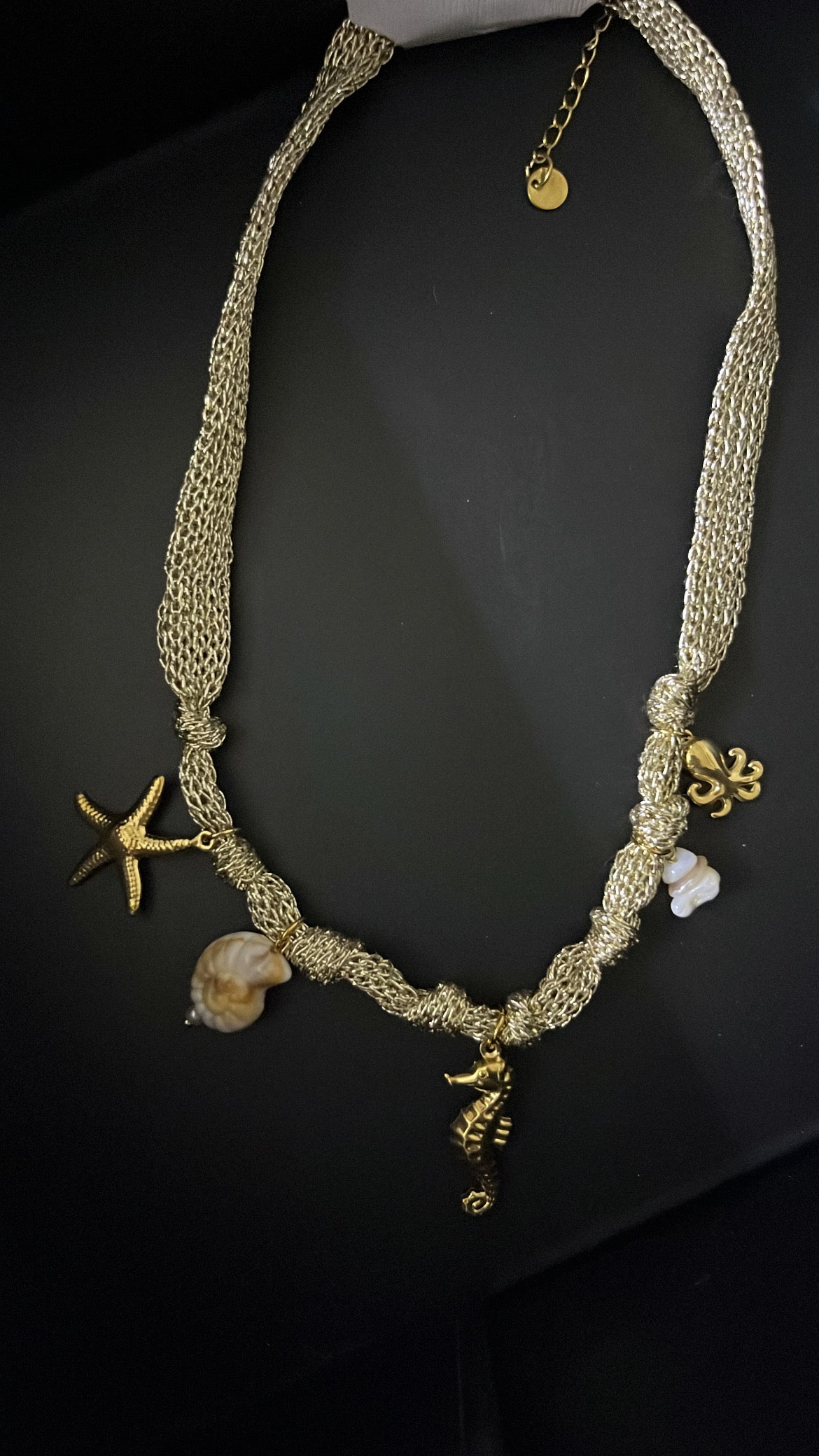 Gold fish necklace